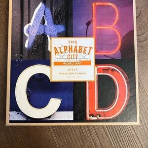 Alphabet City Word Art Coasters